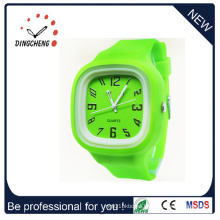 Silicone Green Charm Watch Jelly Wrist Watch (DC-980)